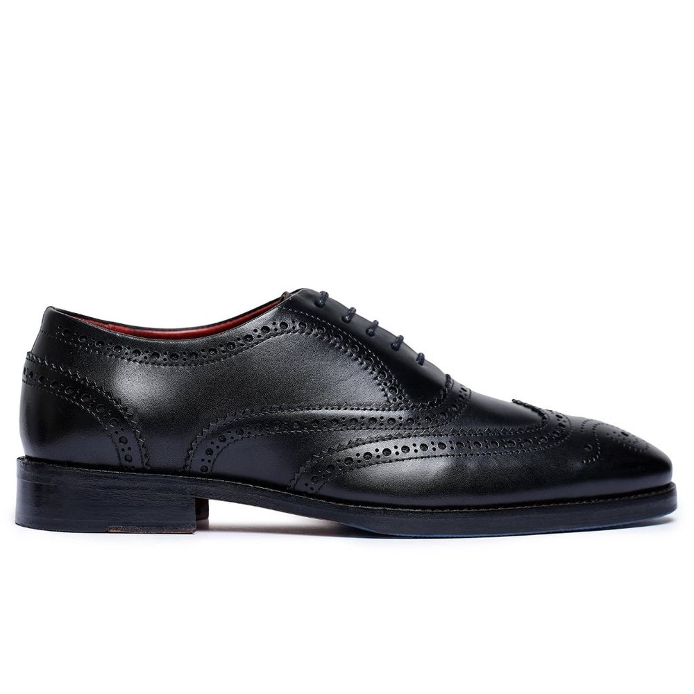 Bashwood Handmade Black Classy Leather Brogue Oxfords